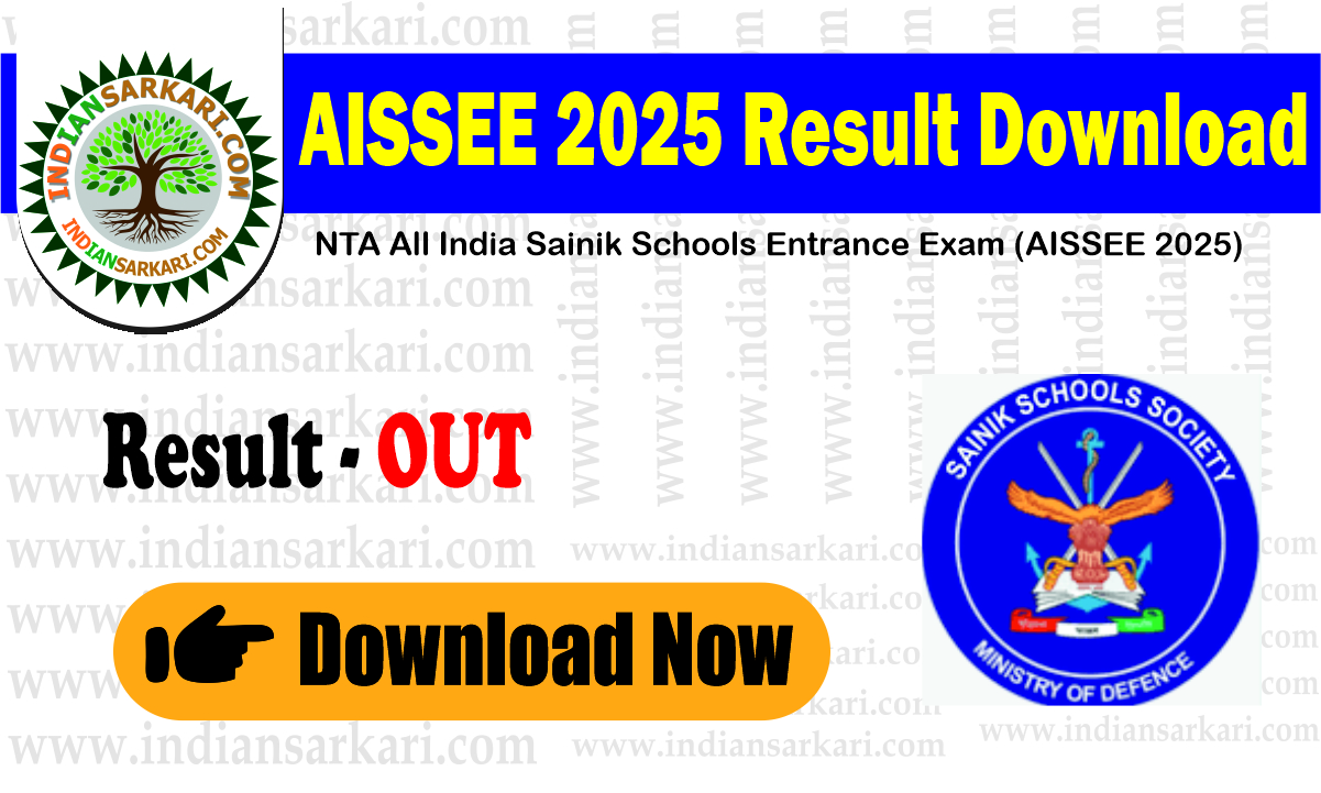 aisse AISSEE 2025 Result Download NTA Sainik School