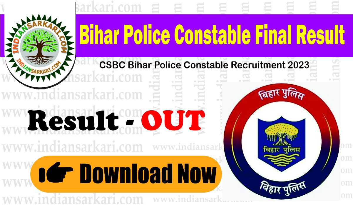 bihar police 2023 result Bihar Police Constable Final Result 2025 Declared