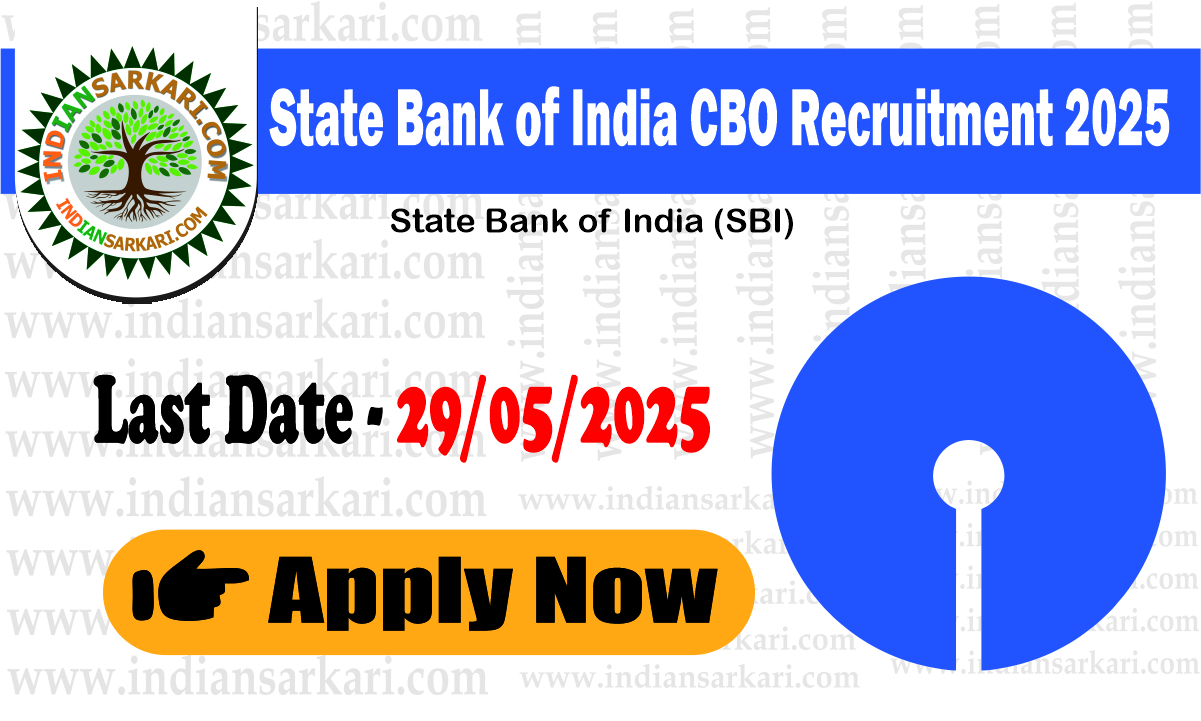 State Bank of India CBO Recruitment 2025 Apply