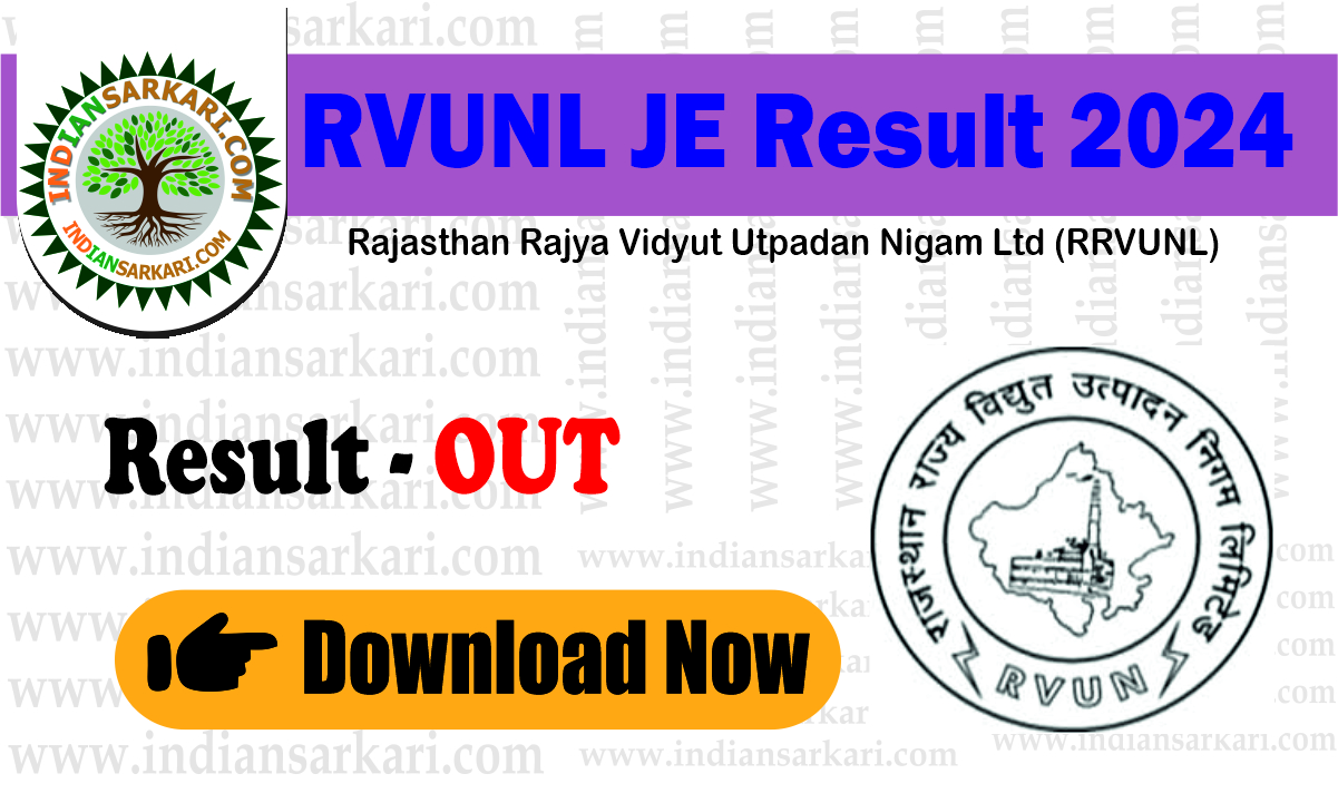 RVUNL JE Result 2024 Out – Download Now