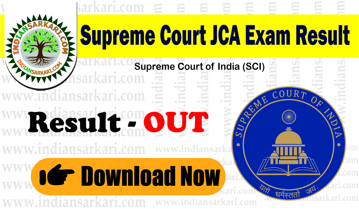 suprem Supreme Court JCA Exam Result 2025 Released