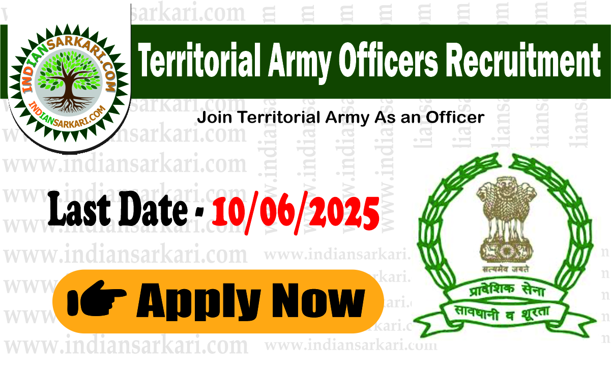 TAOEE 2025 Join Territorial Army  Apply Now