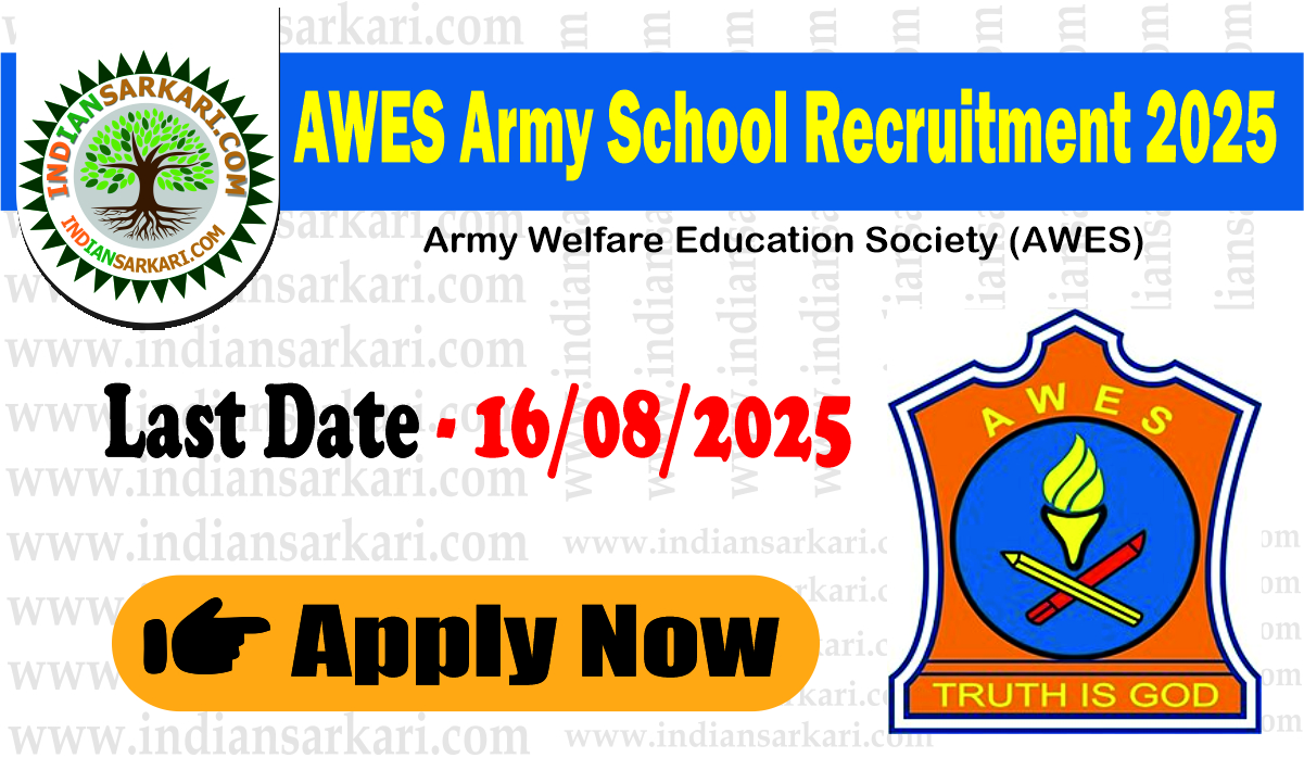 AWES Army School Recruitment 2025 Apply Online