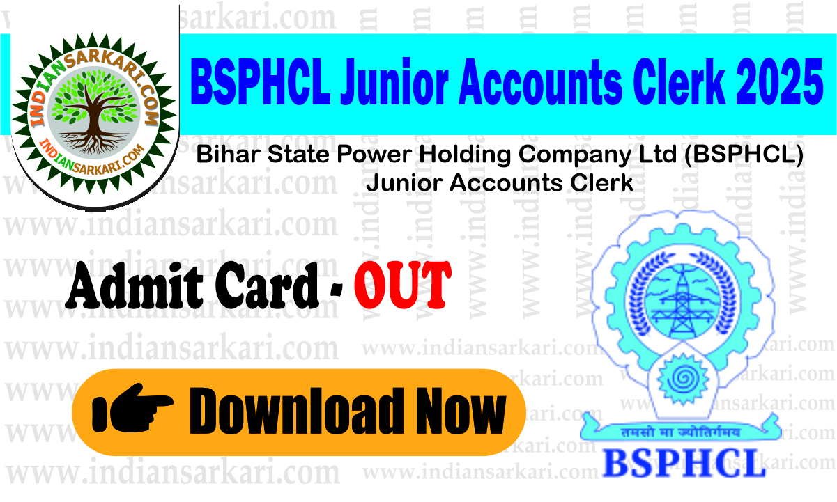 bspchl admit card junior clerk BSPHCL Junior Accounts Clerk Admit Card 2025 Out