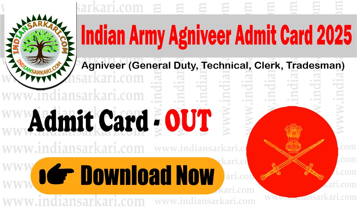 indian agniveer admit card Indian Army Agniveer Admit Card 2025 Out