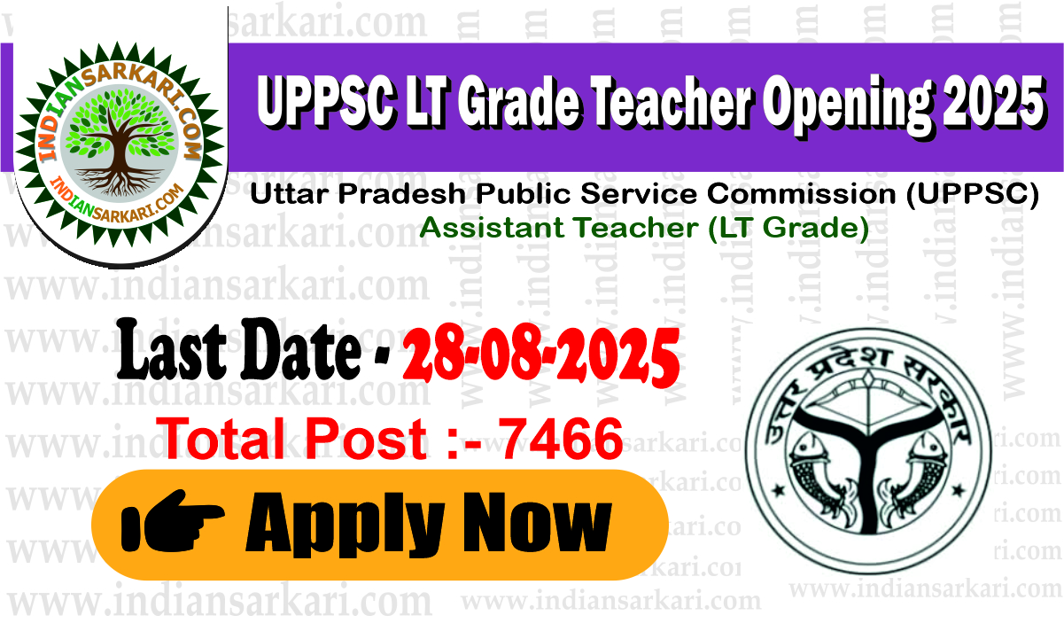 UPPSC LTGrade Teacher Recruitment 2025 Apply Now