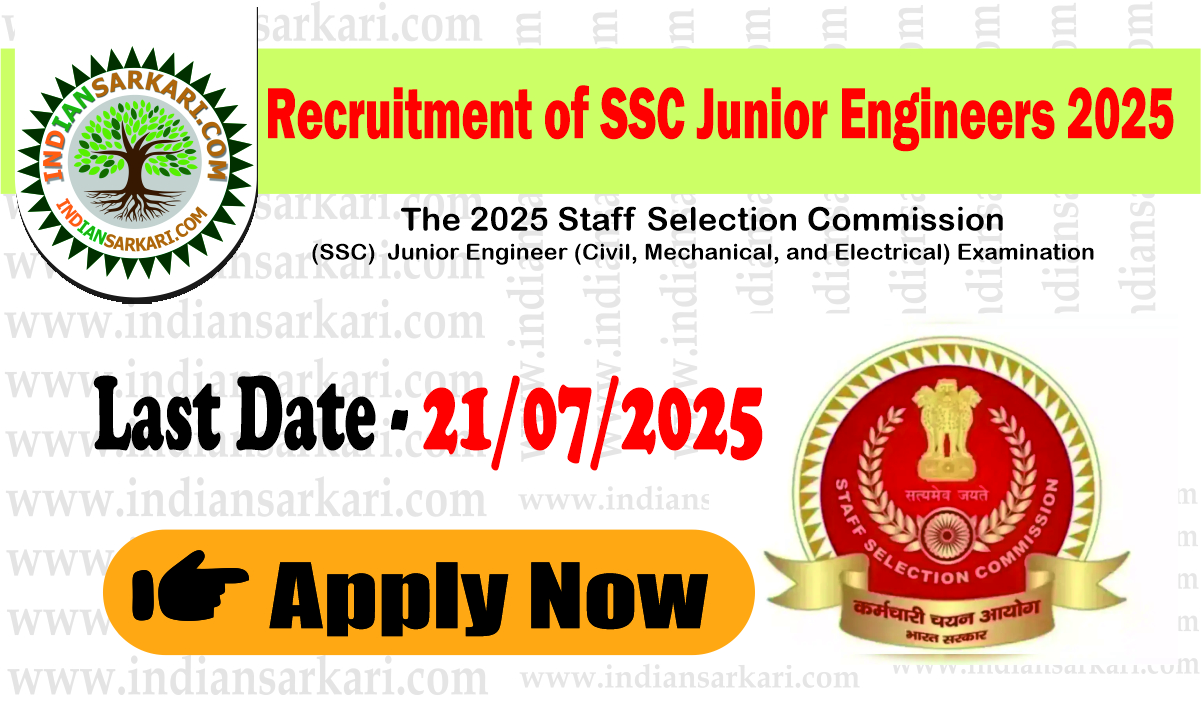 Recruitment of SSC Junior Engineers 2025