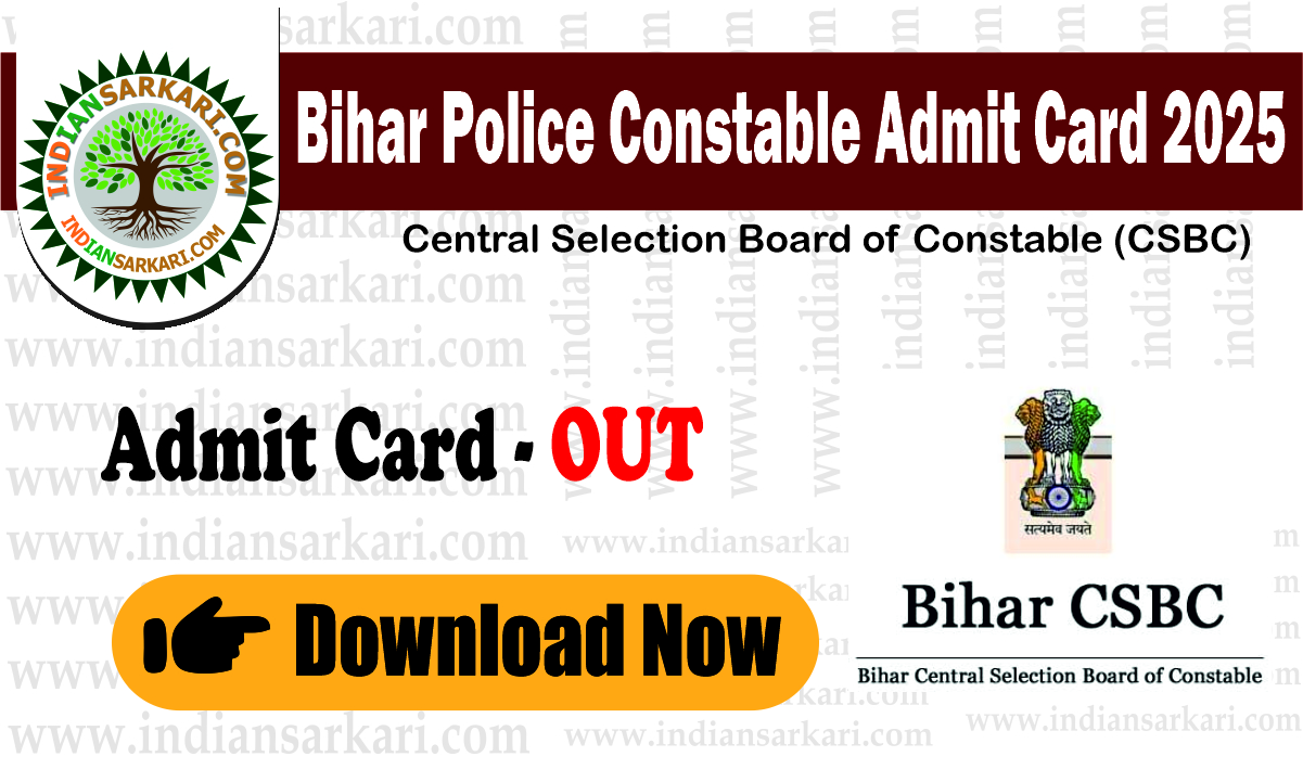 bihar police admit card Bihar Police Constable Admit Card 2025 Download