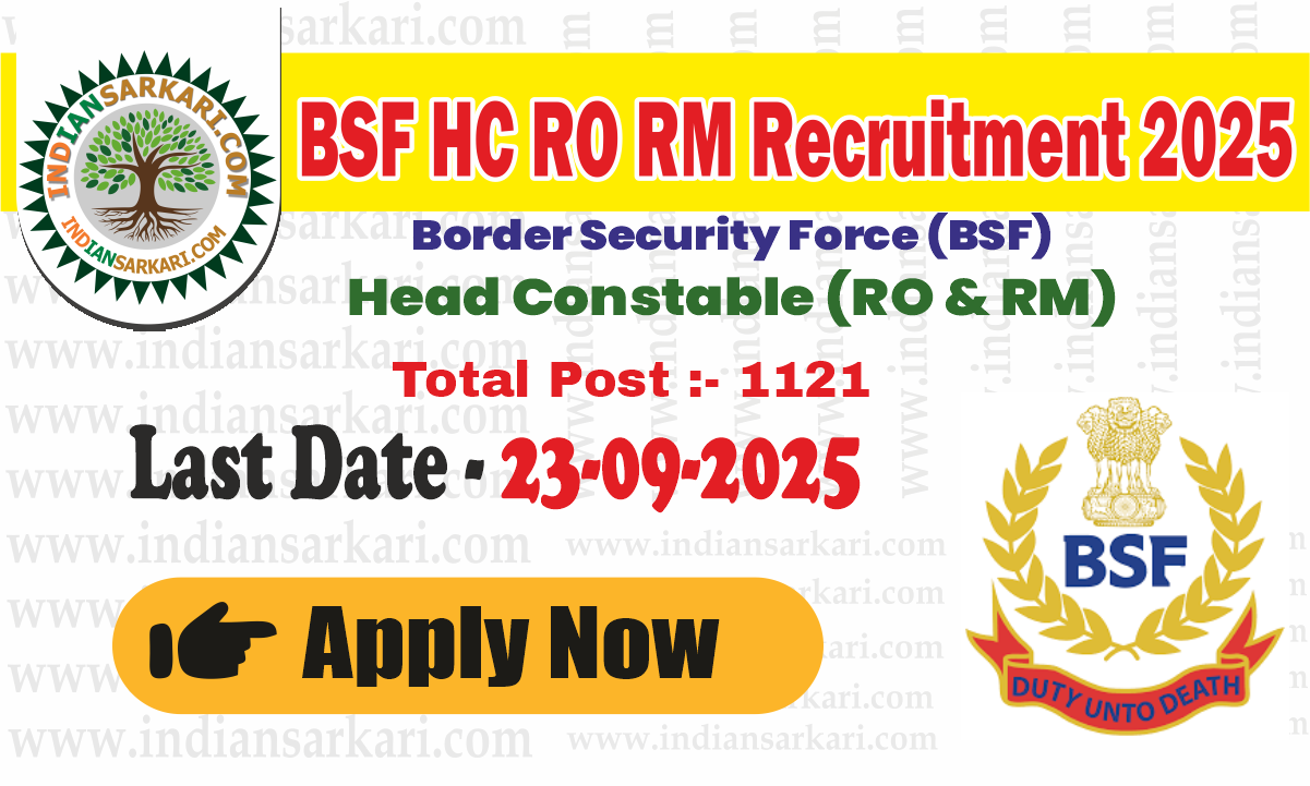 BSF HC RO RM Recruitment 2025 Released