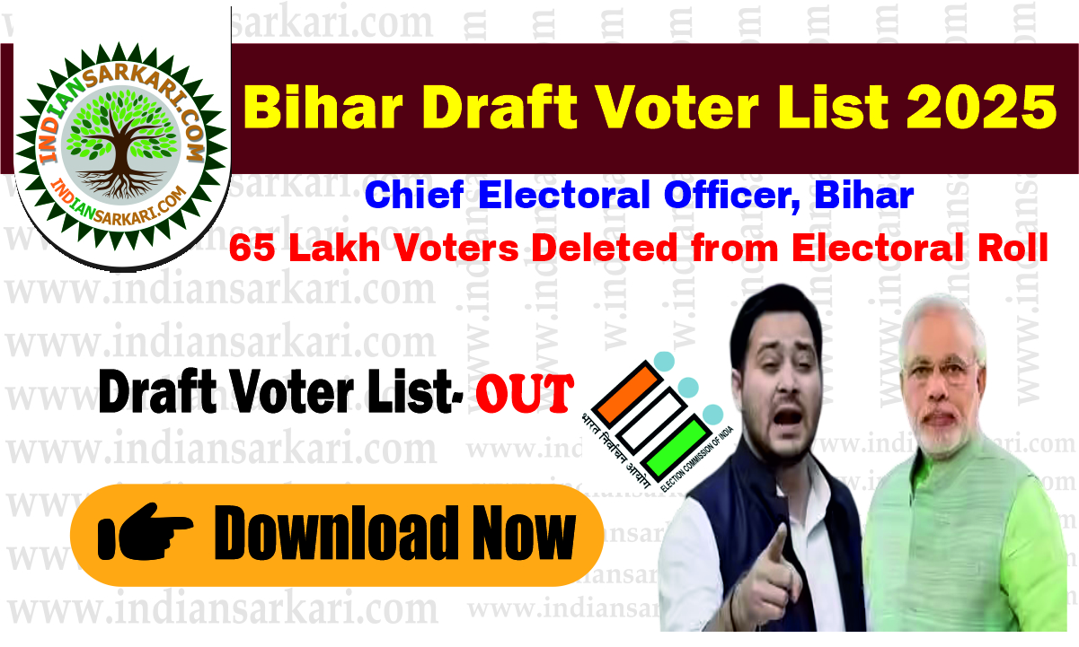 Bihar Draft Voter List 2025 OUT