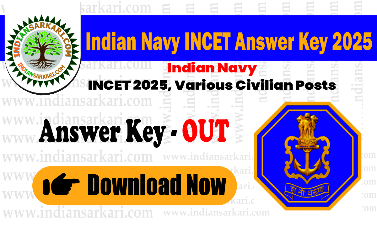 Indian Navy INCET Answer Key 2025 OUT