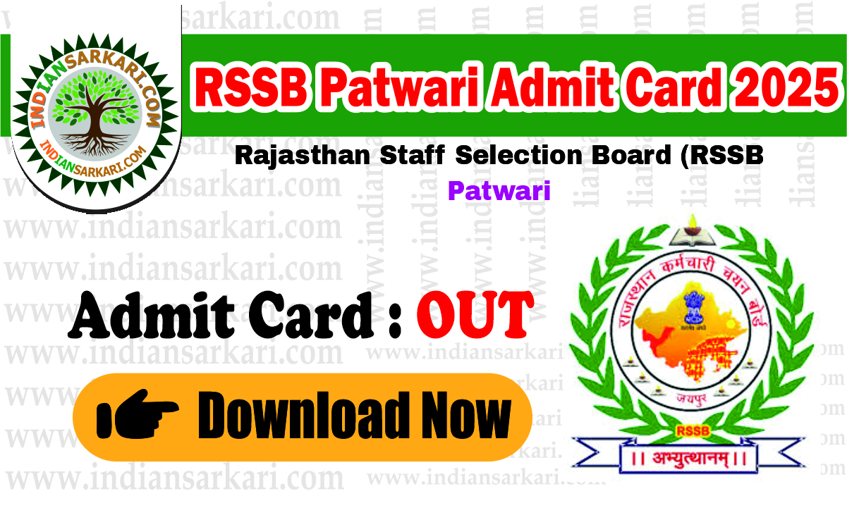 RSSB Patwari Admit Card 2025