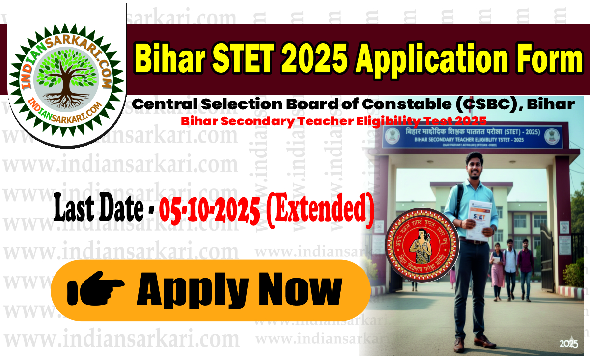Bihar STET 2025 Application Form