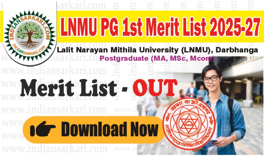 LNMU PG 1st Merit List 2025-27 OUT – Download Now LNMU PG Admission ...