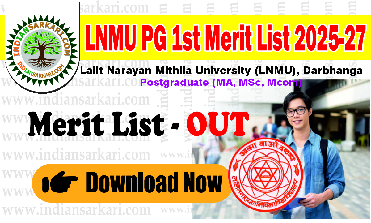 LNMU PG 1st Merit List 2025-27