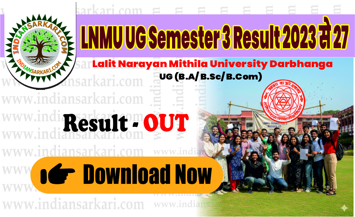 LNMU UG Semester 3 Result 2023 27
