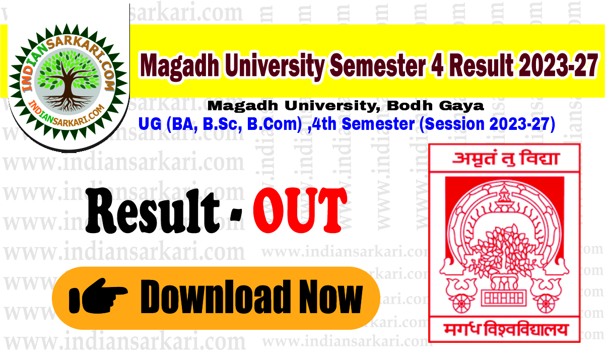 Magadh University Semester 4 Result 2023-27