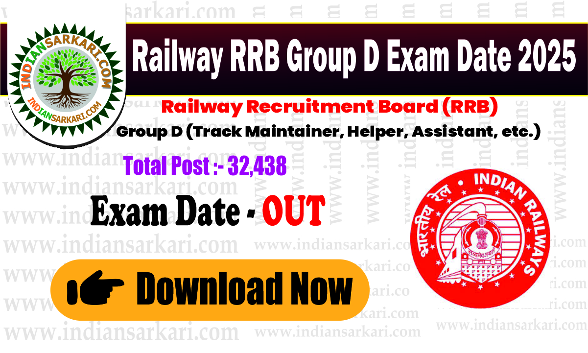Railway RRB Group D Exam Date 2025