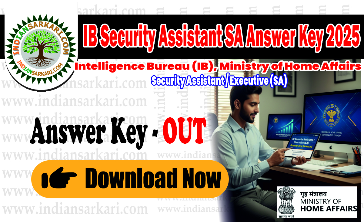 IB Security Assistant SA Answer Key 2025