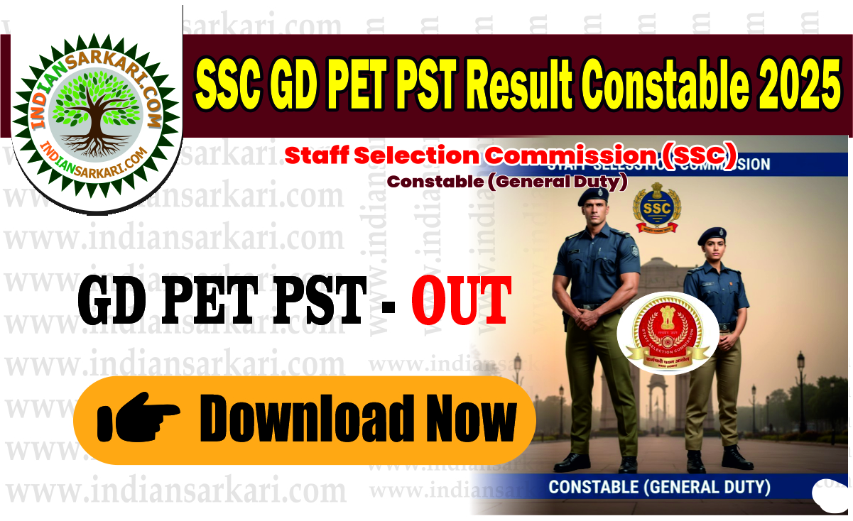 SSC GD PET PST Result Constable 2025