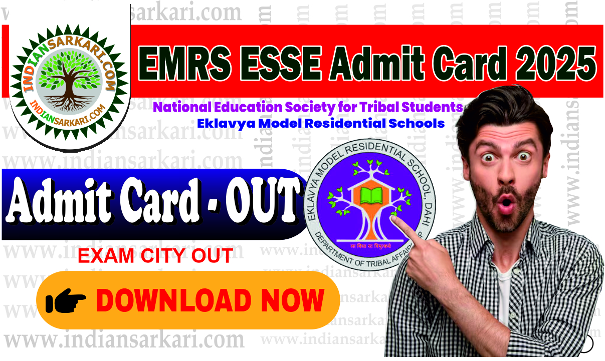 EMRS ESSE Admit Card 2025 Exam City