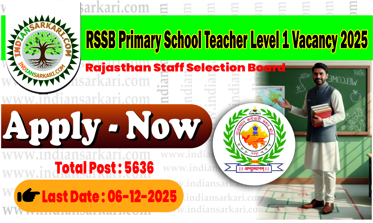 RSSB Primary School Teacher Level 1 Vacancy 2025