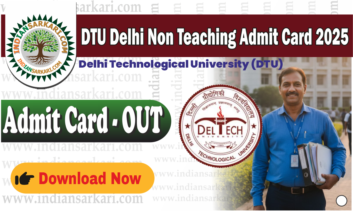 DTU Delhi Non Teaching Admit Card 2025