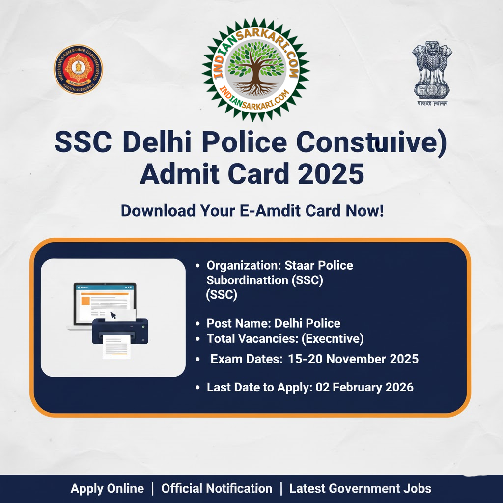 SSC Delhi Police Constable Executive Admit Card 2025