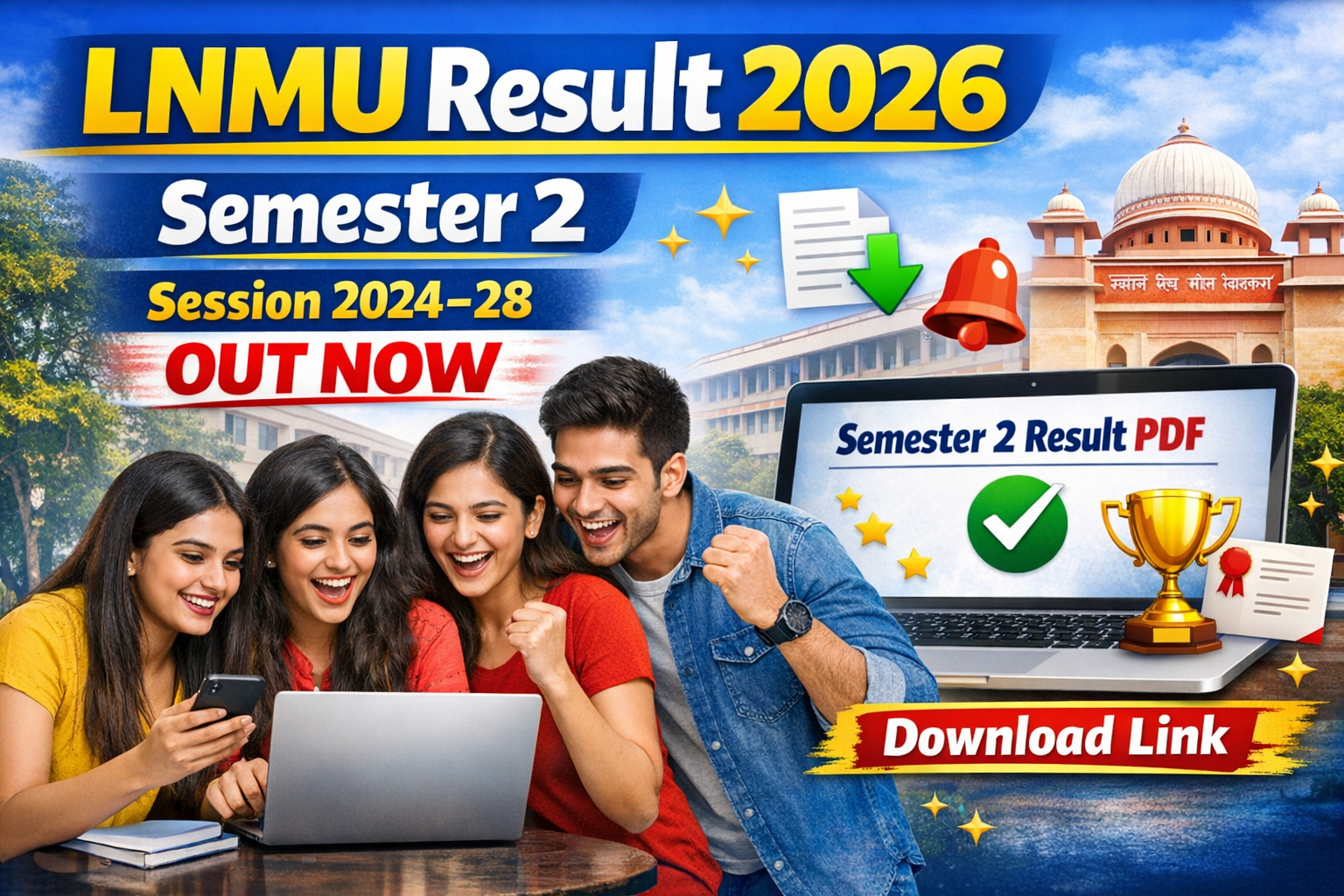 LNMU Semester 2 Result 2026 Session 2024 28