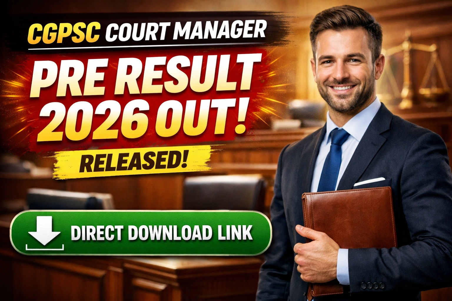 CGPSC Court Manager Pre Result 2026