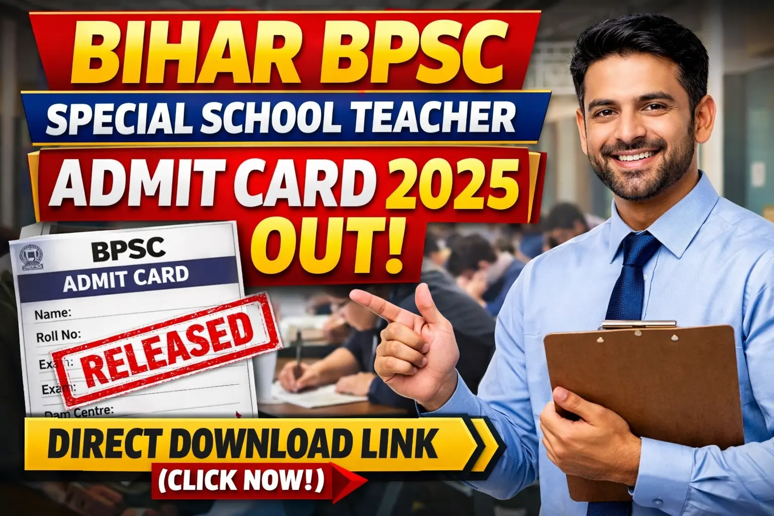 Bihar BPSC Special School Teacher Admit Card 2025