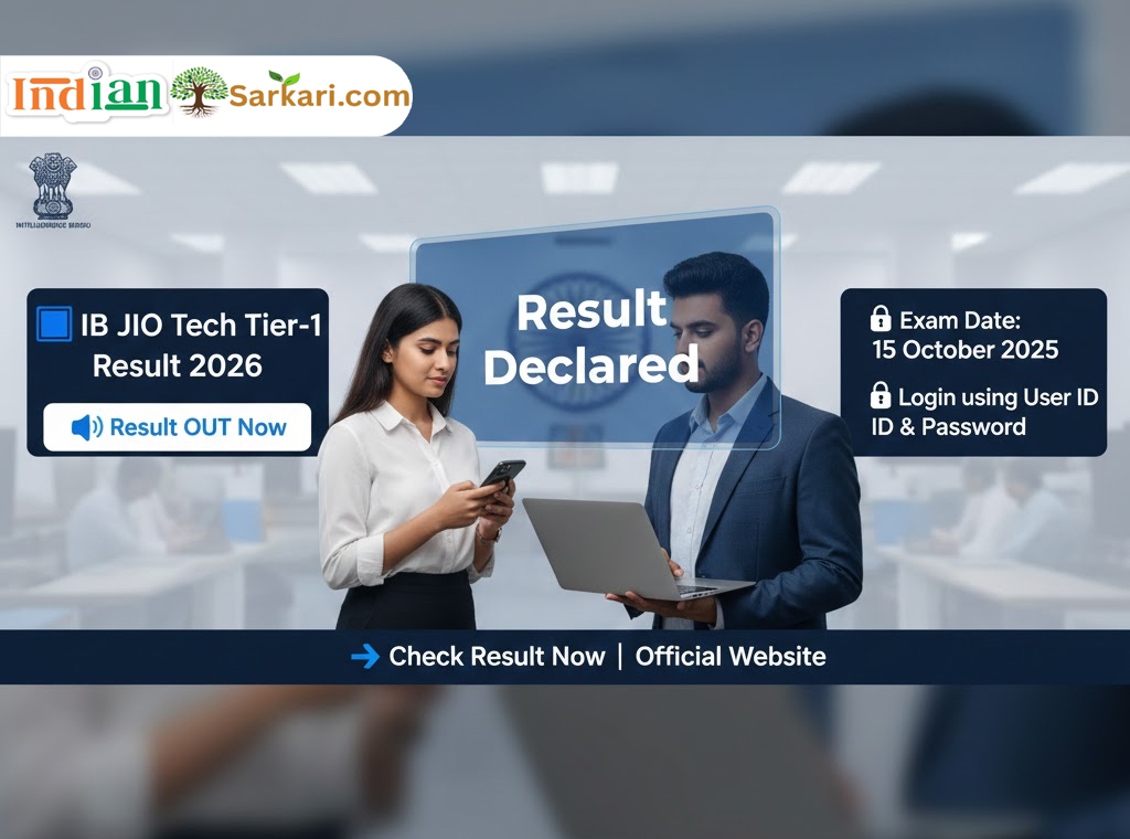 IB JIO Tech Officer Grade II Tier 1 Result 2026