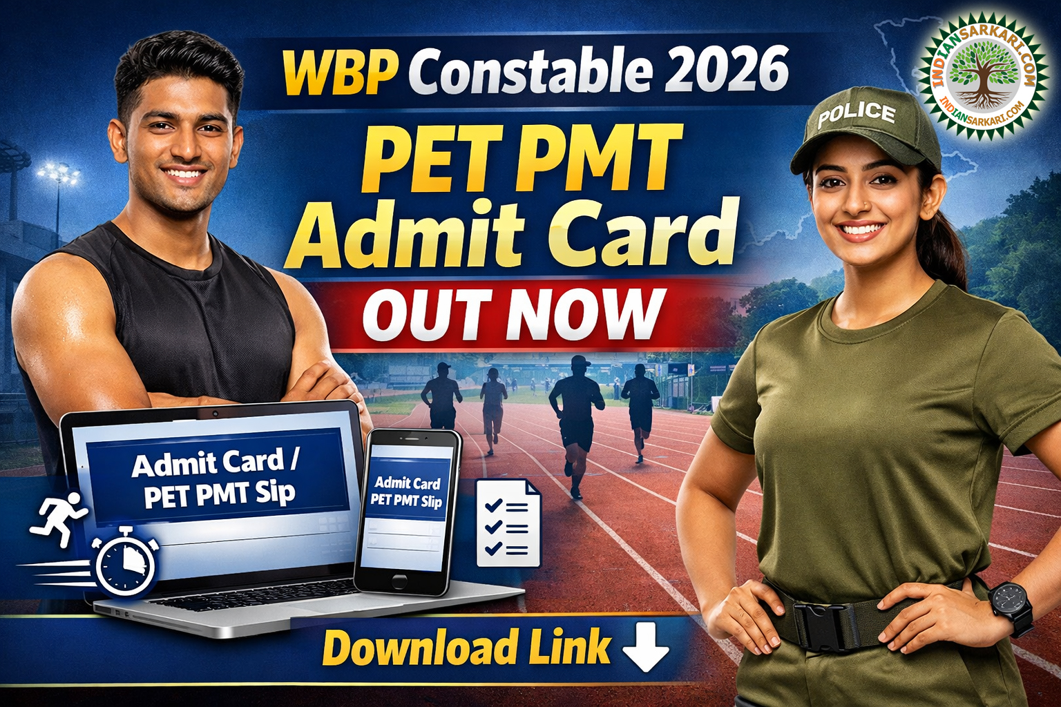 WBP Constable PET PMT Admit Card 2026