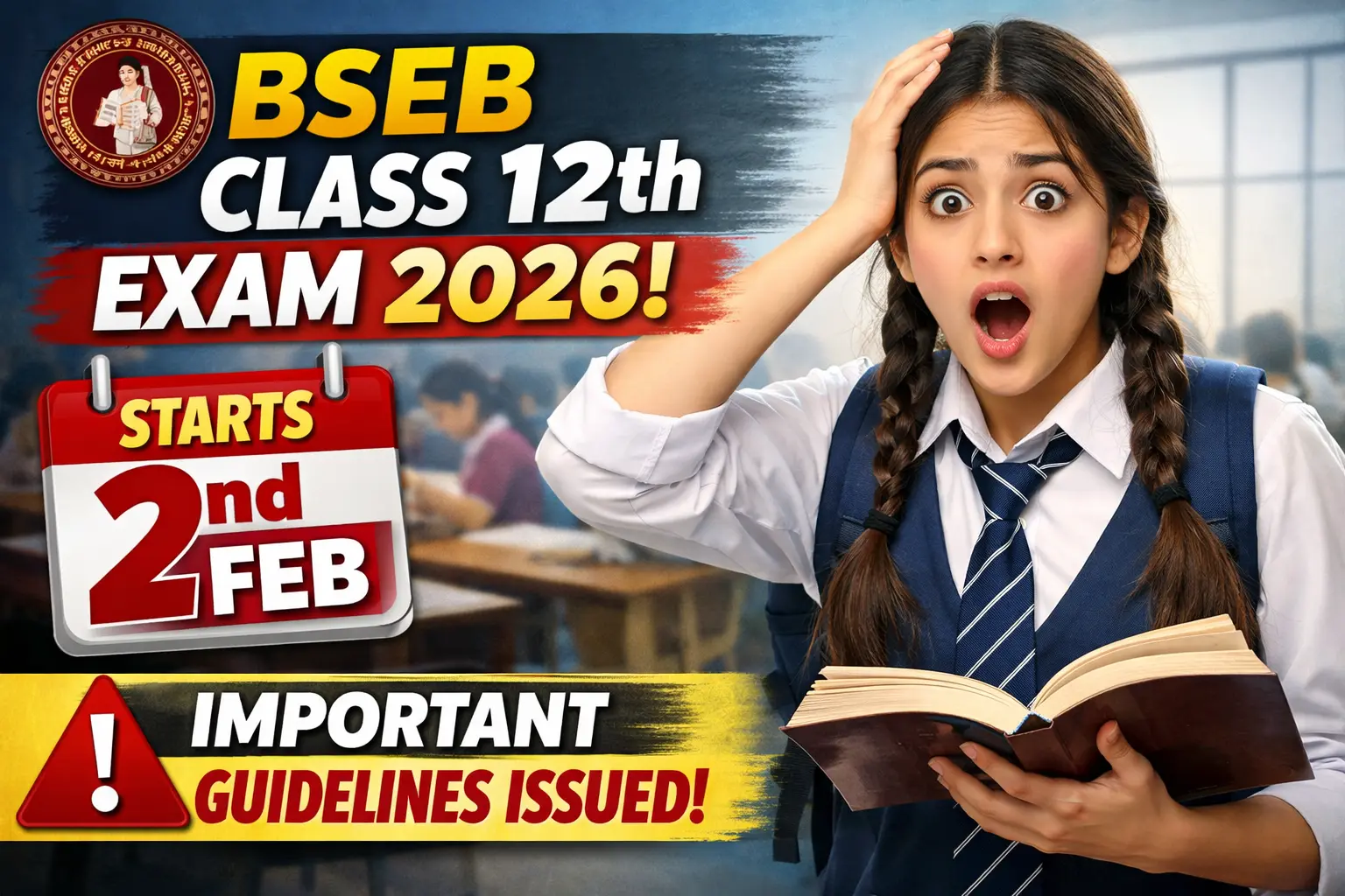 BSEB Class 12th Exam Date 2026