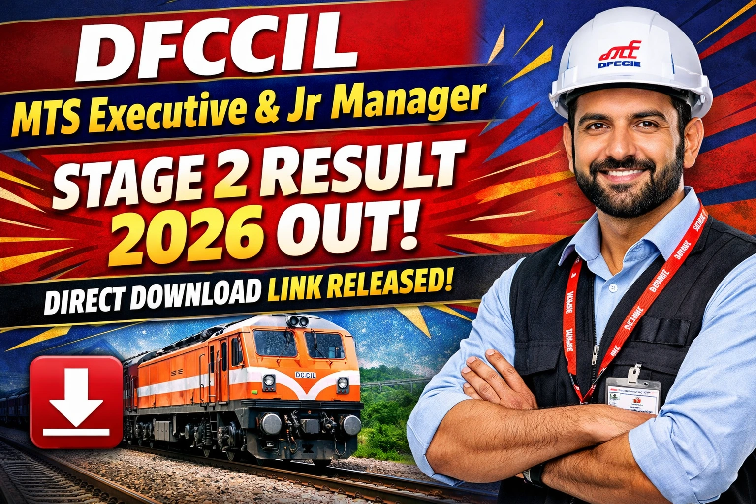 DFCCIL MTS Executive & Jr Manager Stage 2 Result 2026