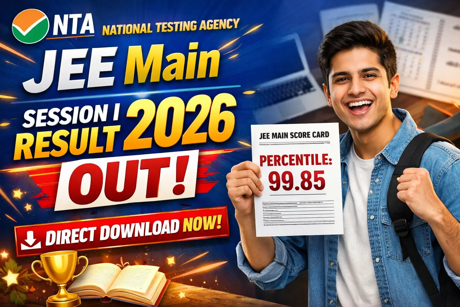 NTA JEE Main Session I Result 2026