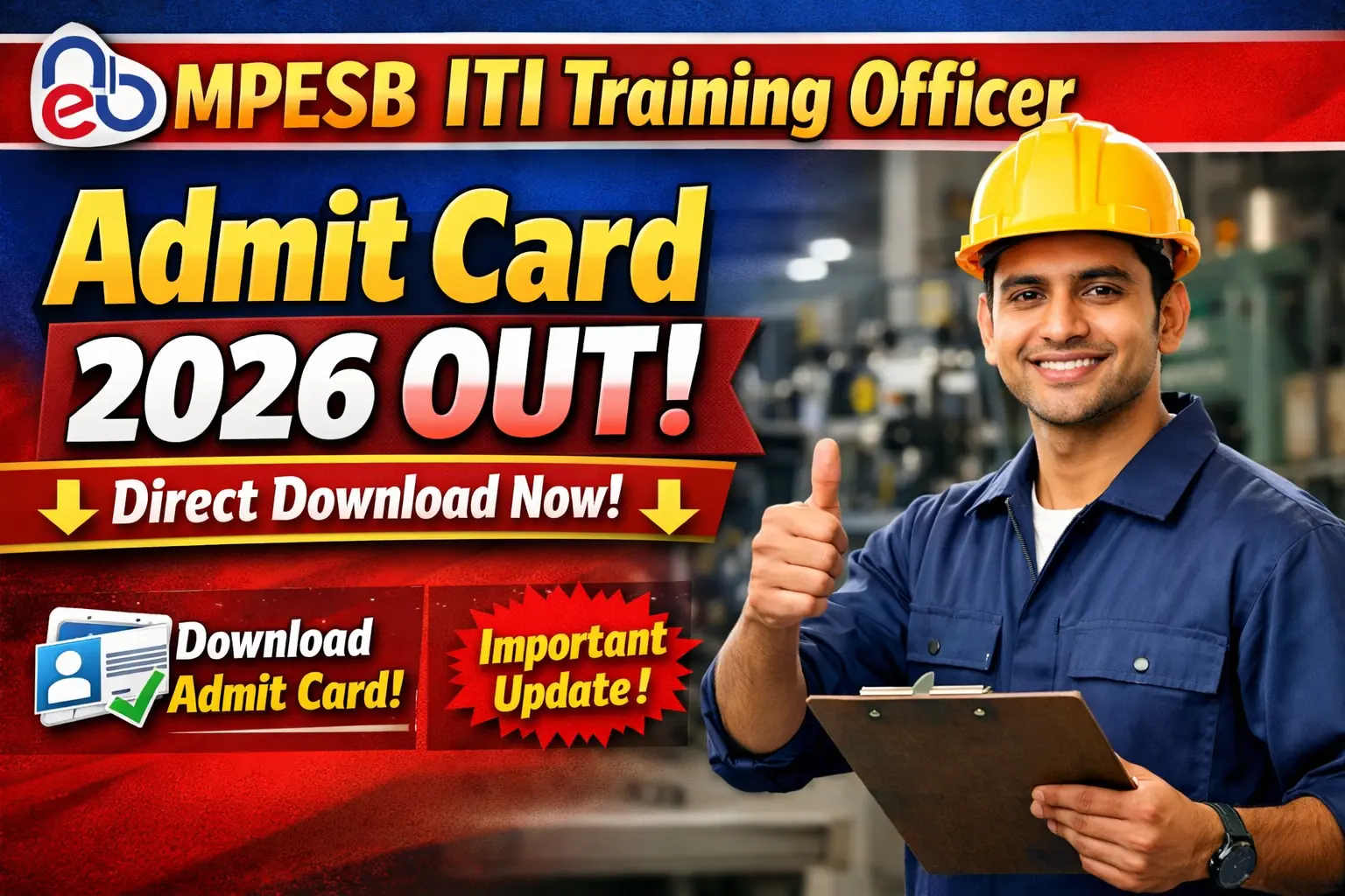 MPESB ITI Training Officer Admit Card 2026