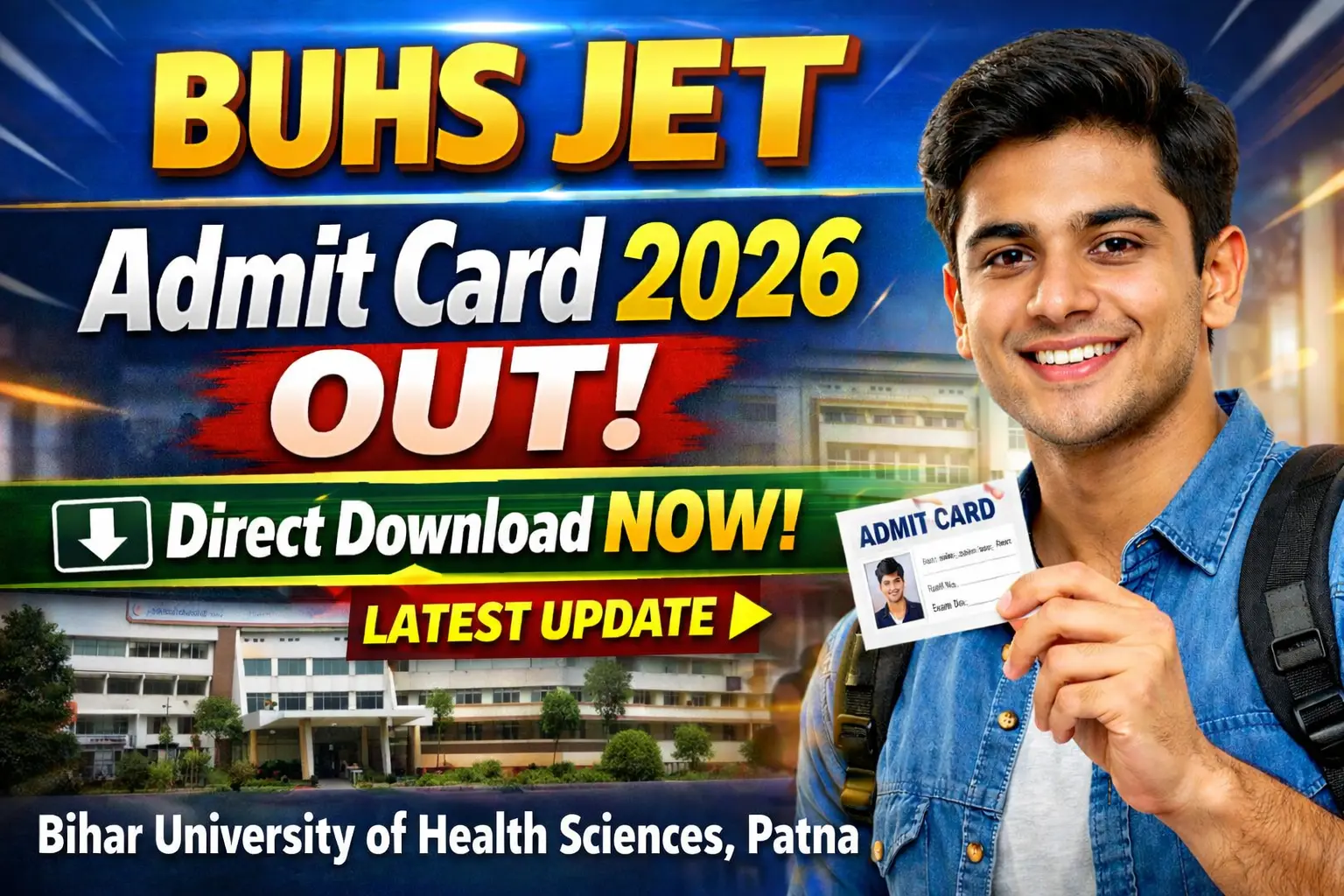 BUHS JET Admit Card 2026