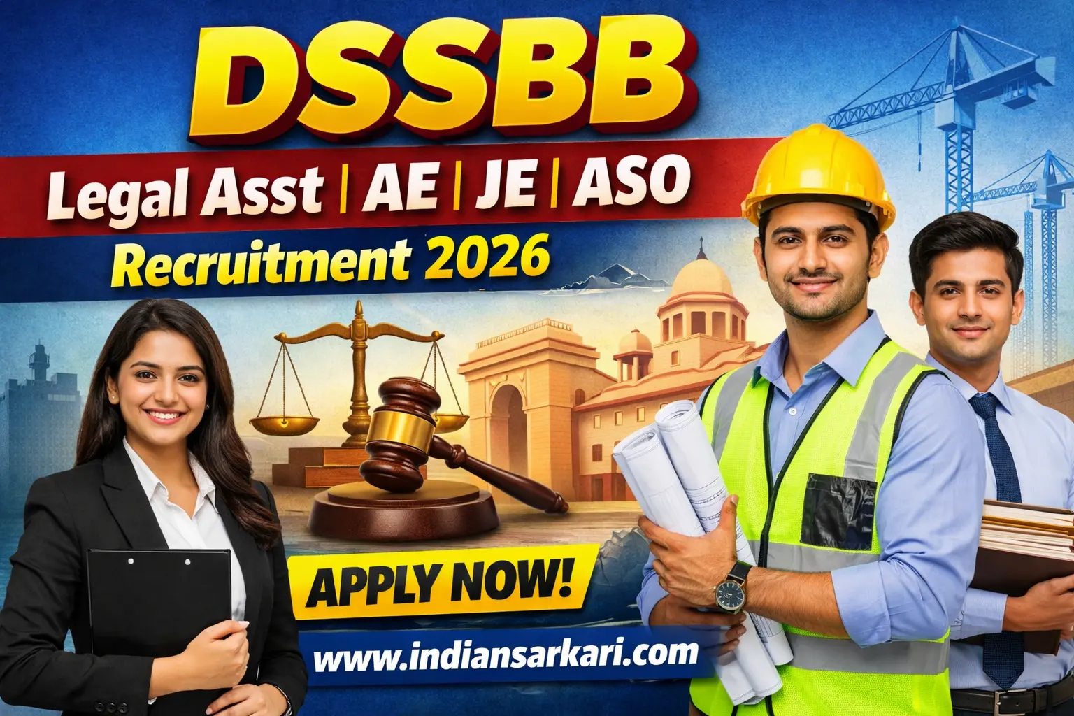 DSSSB Legal Asst AE JE ASO Recruitment 2026