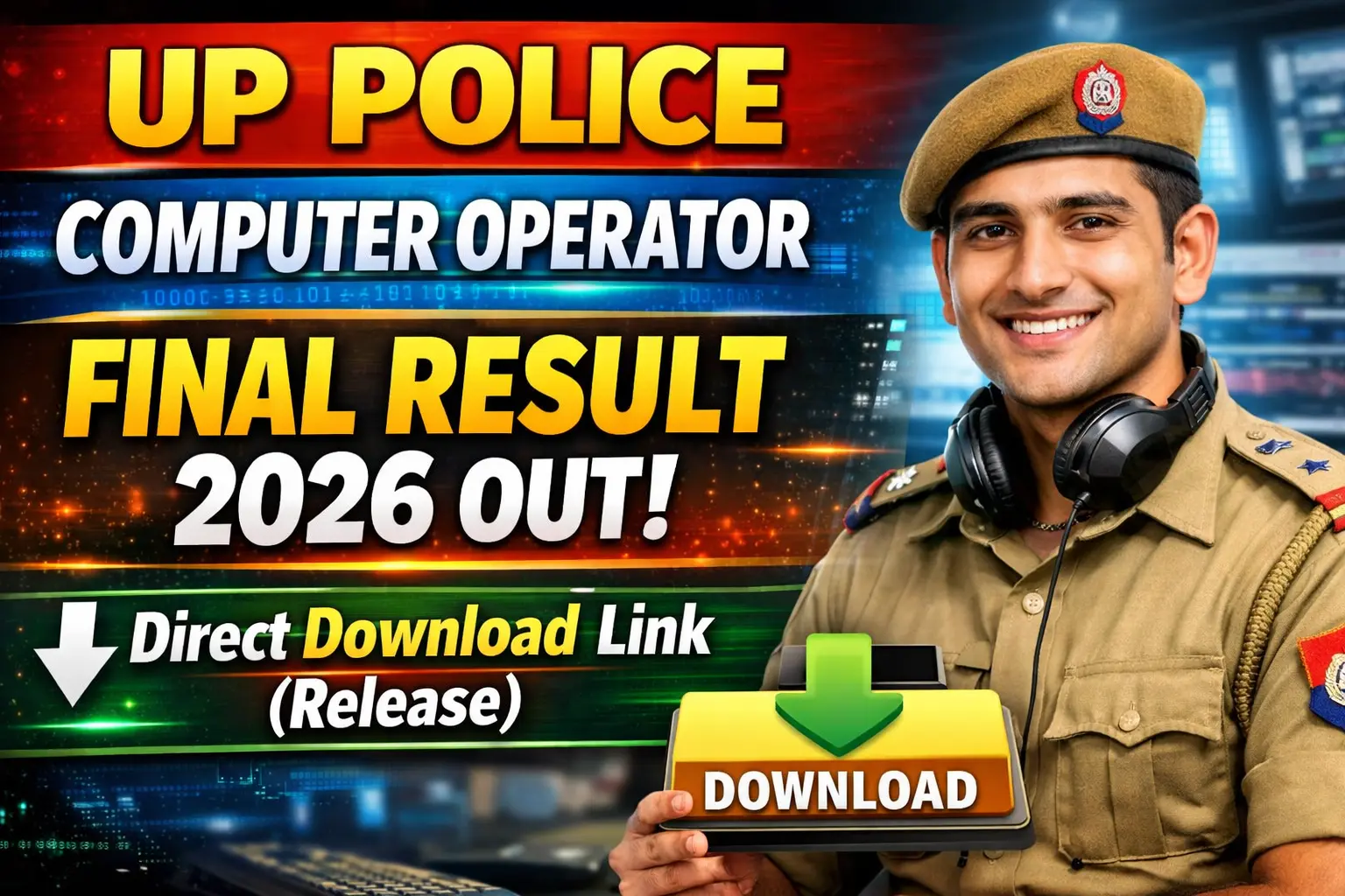 UP Police Computer Operator Final Result 2026