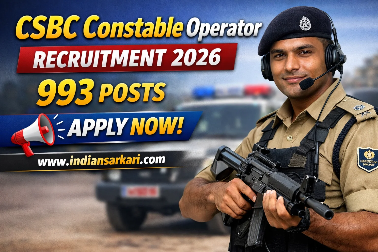 CSBC Constable Operator Recruitment 2026