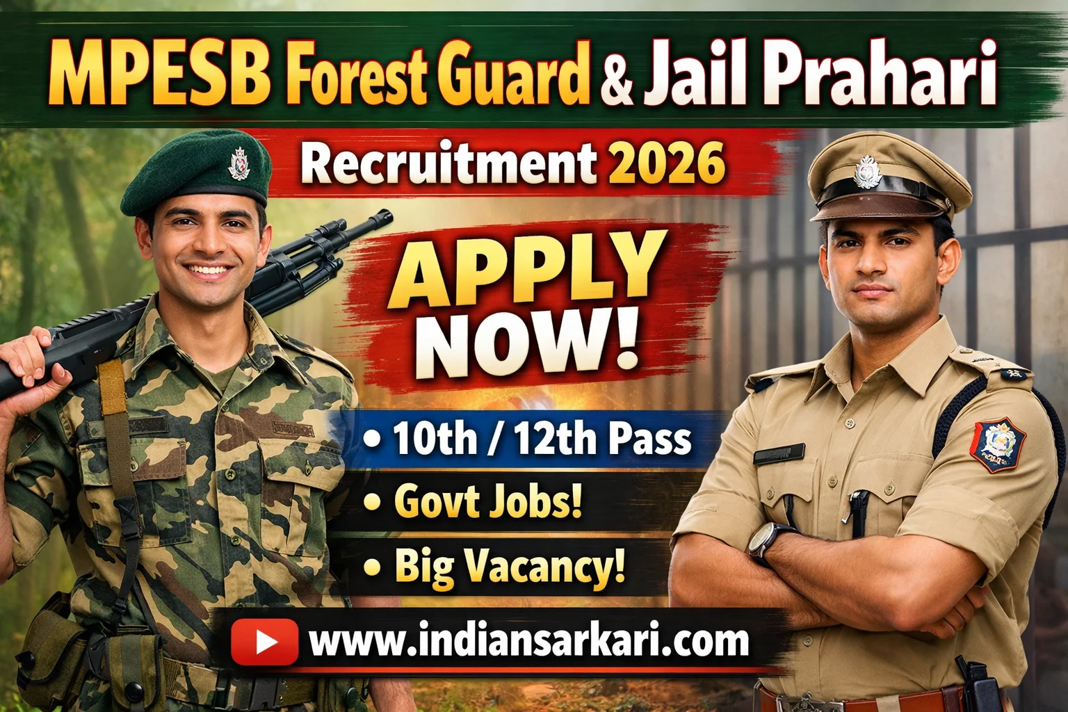 MPESB Forest Guard & Jail Prahari Recruitment 2026