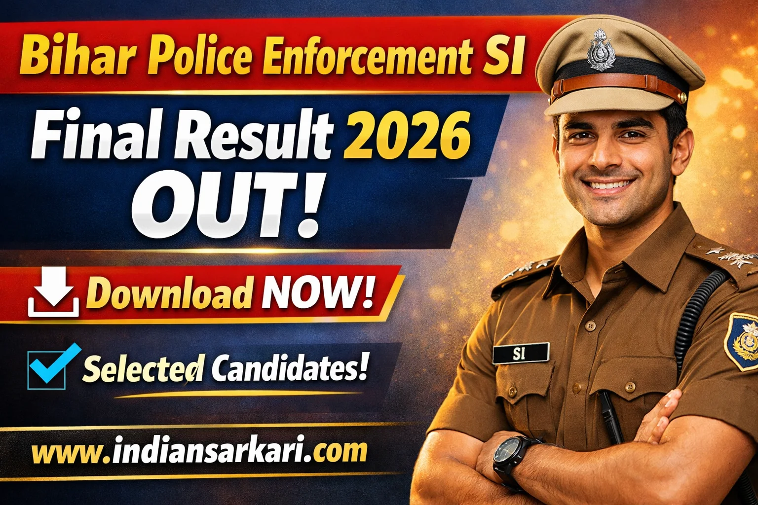 Bihar Police Enforcement SI Final Result 2026