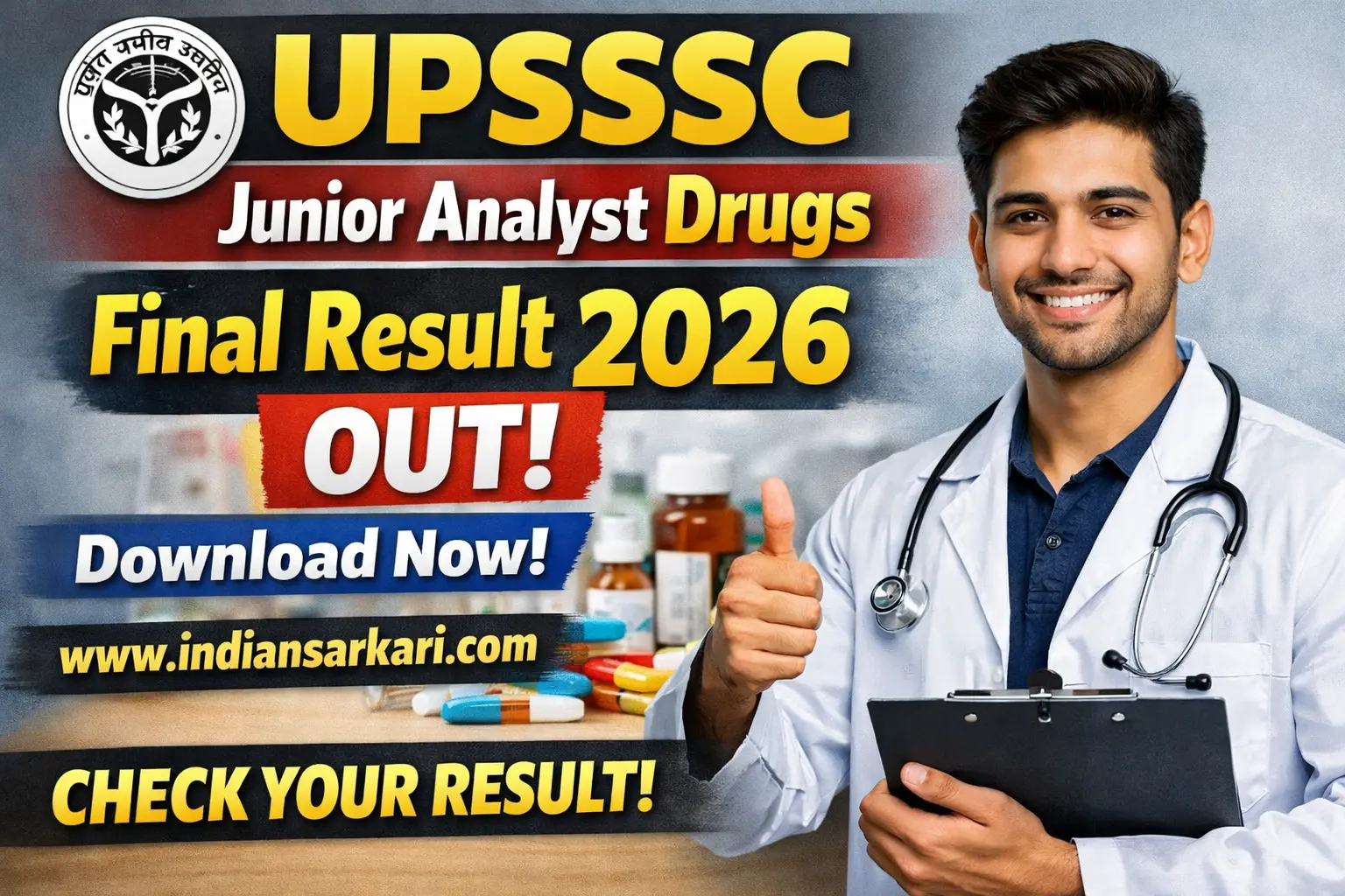UPSSSC Junior Analyst Drugs Final Result 2026
