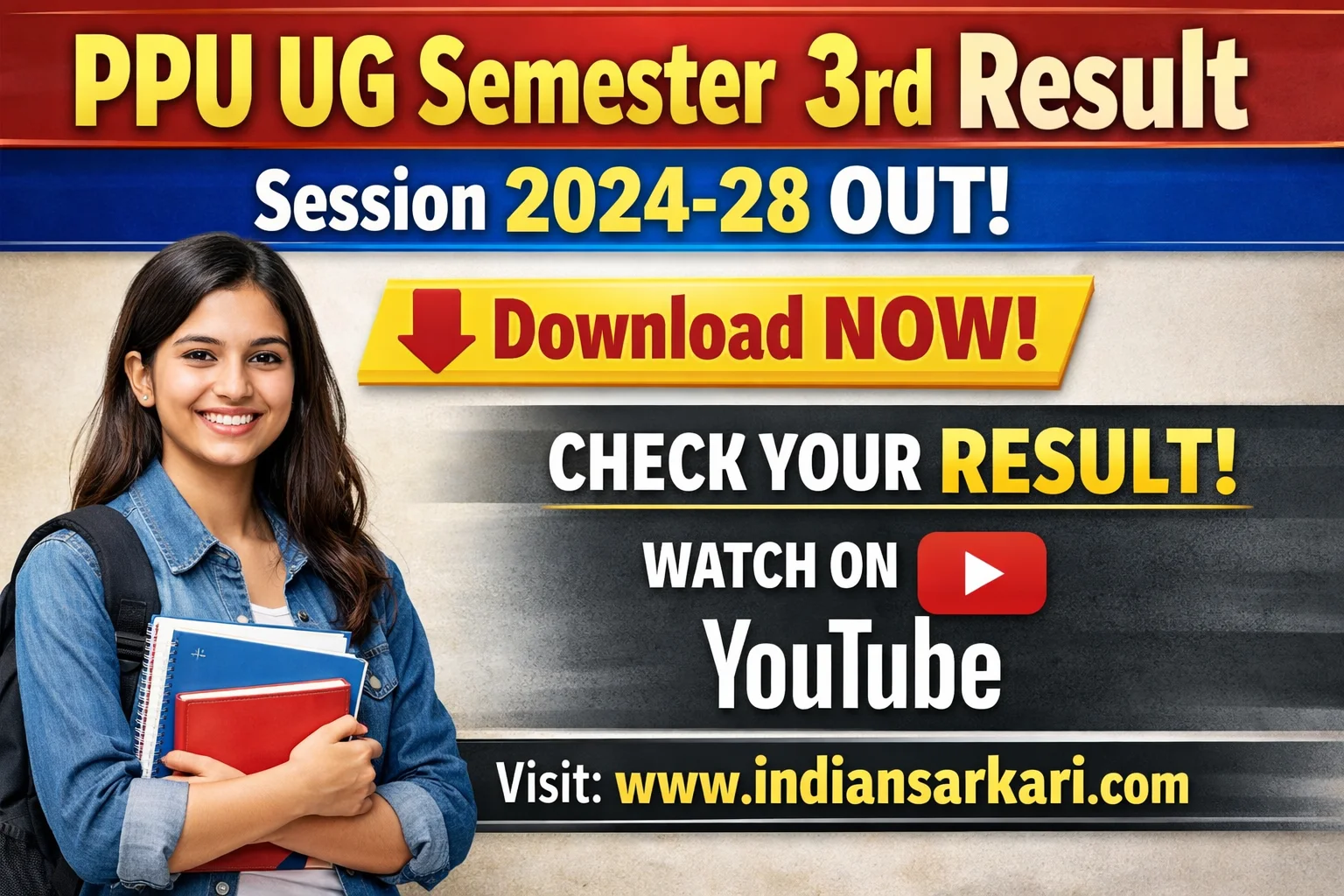 PPU UG Semester 3rd Result Session 2024 to 28