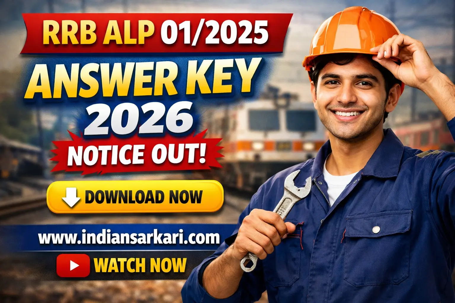 RRB ALP 01/2025 Answer key 2026