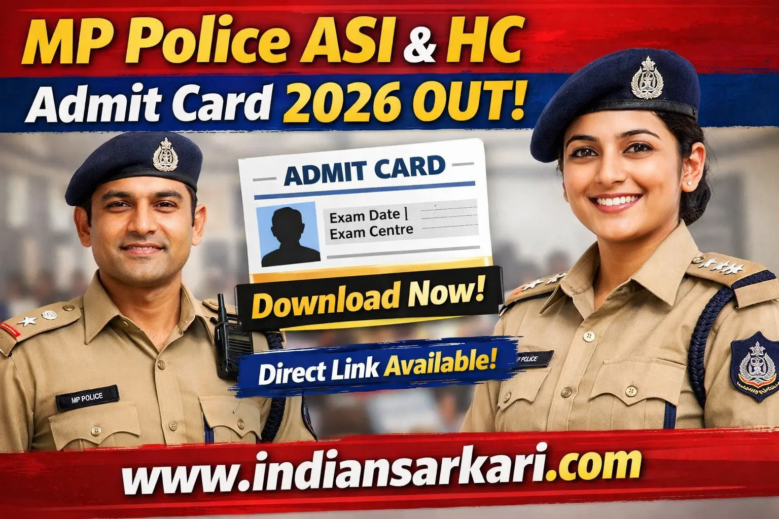 MP Police ASI and HC Admit Card 2026