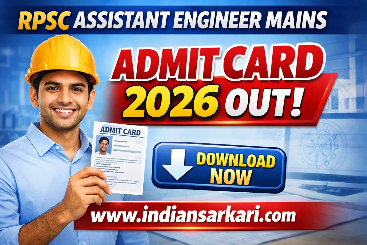 RPSC Assistant Engineer Mains Admit Card 2026