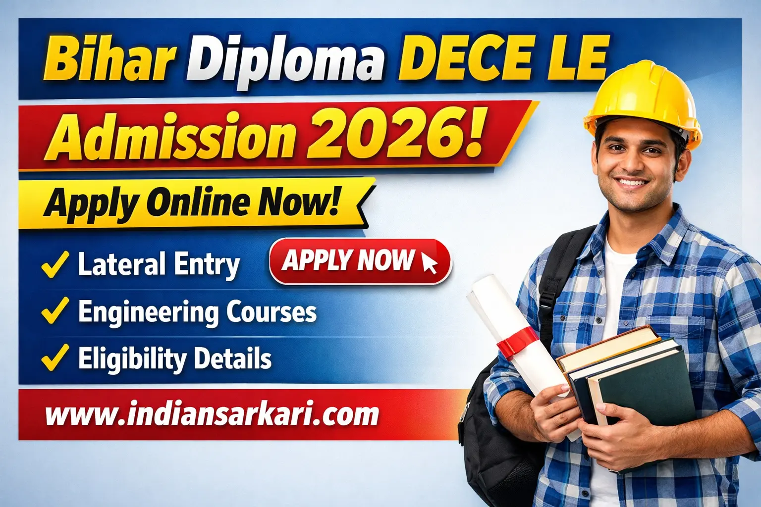 Bihar Diploma DECE LE Admission 2026