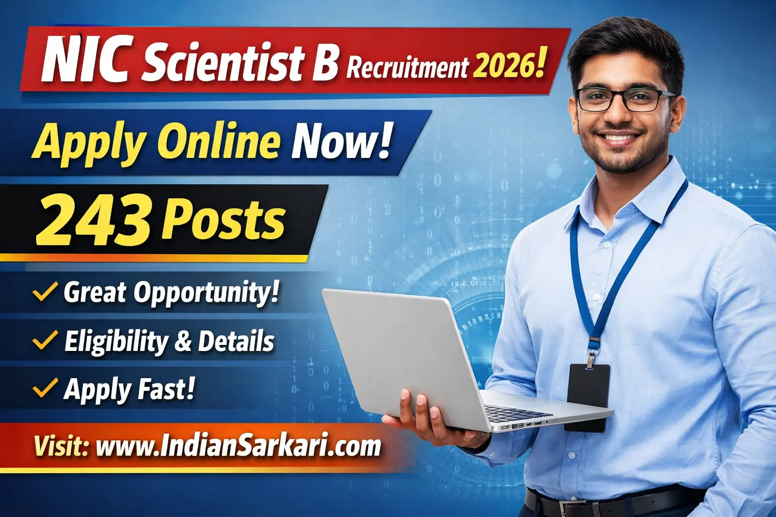 NIC Scientist B Recruitment 2026